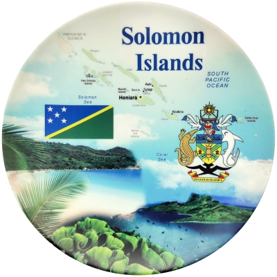 Solomon Islands,Flag, Map and Coat of Arms