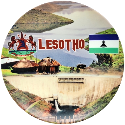 Lesotho, Flag, Coat of Arms and Scenery