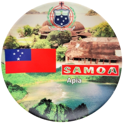 Samoa, Flag, Coat of Arms and Scenery